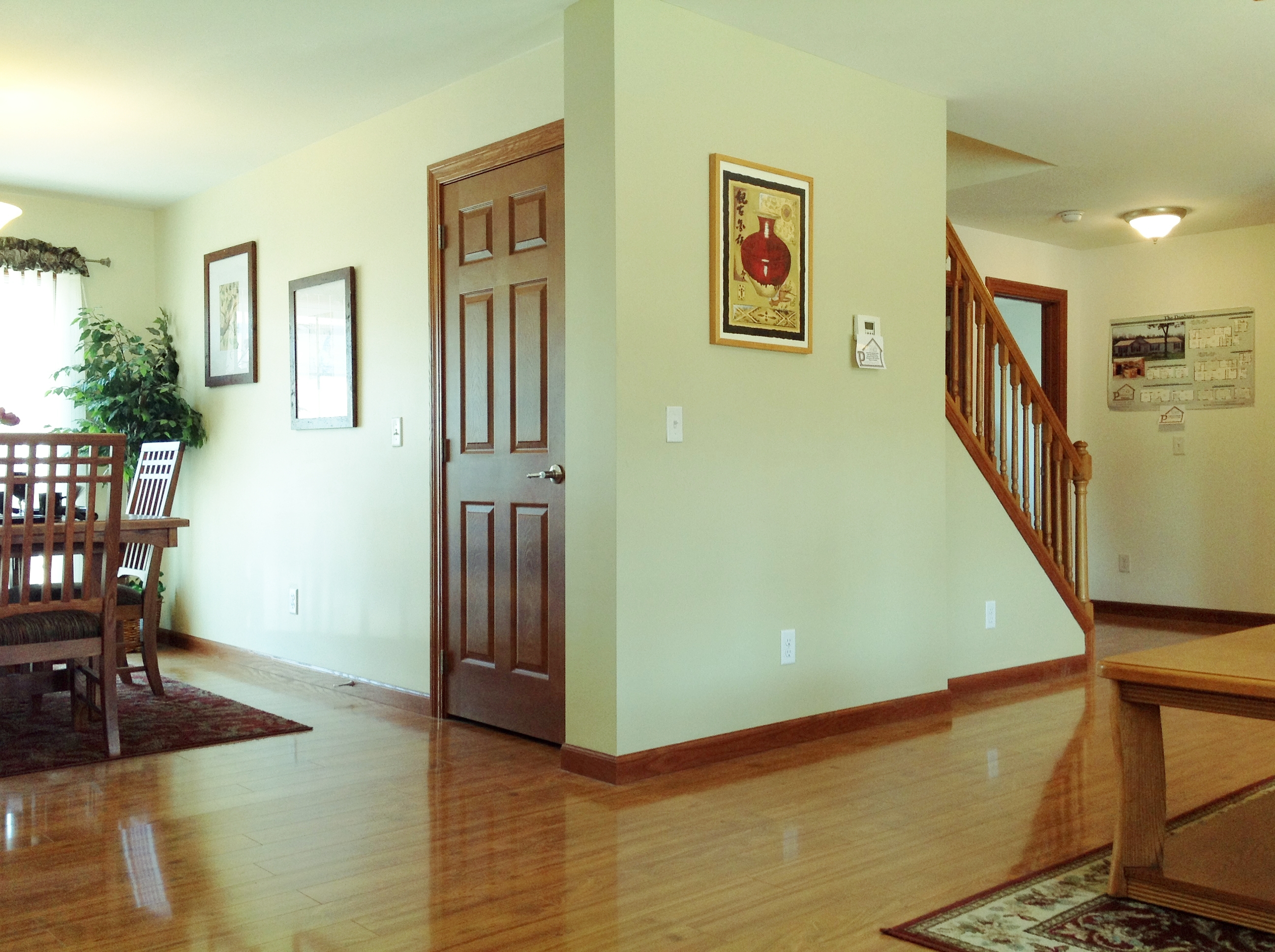 Displayed with laminate floor throughout the living area.