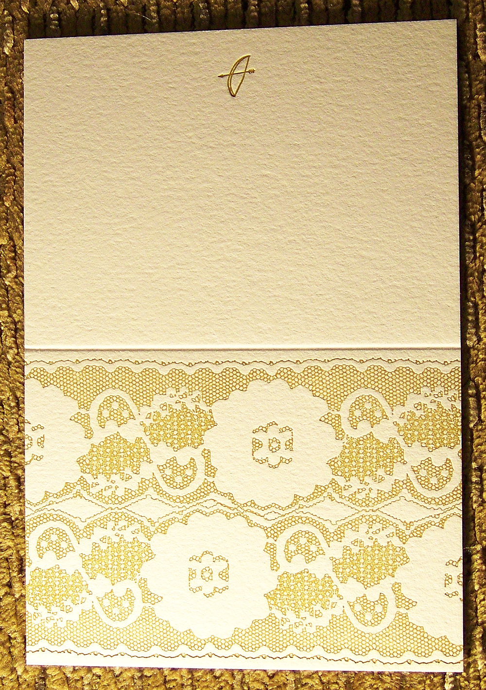 Lace Card - Gold (A2)