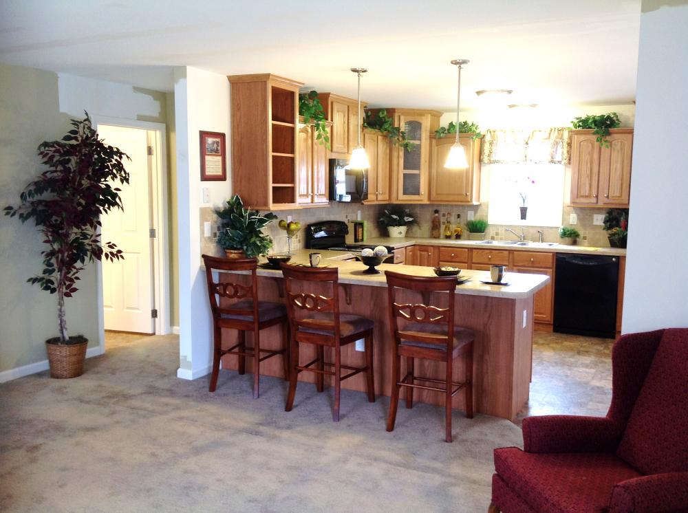 From front door into kitchen