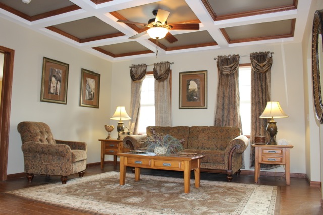 View of the family room.
