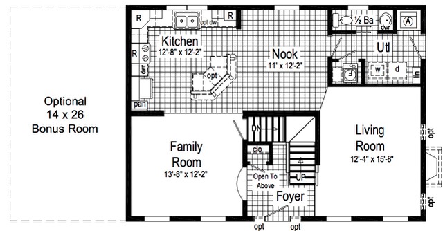 Standard plan (first floor). As you can see, we made alot of changes.