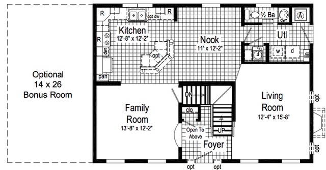 Standard plan (first floor).  As you can see, we made alot of changes.