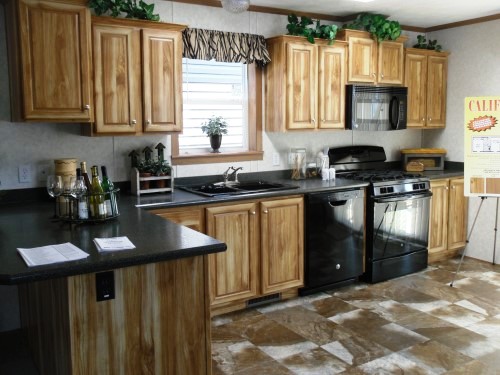 Open Kitchen with Hickory Cabinets