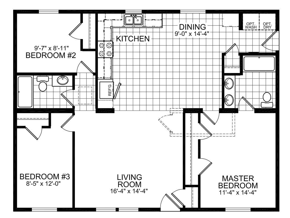 Standard floor plan.