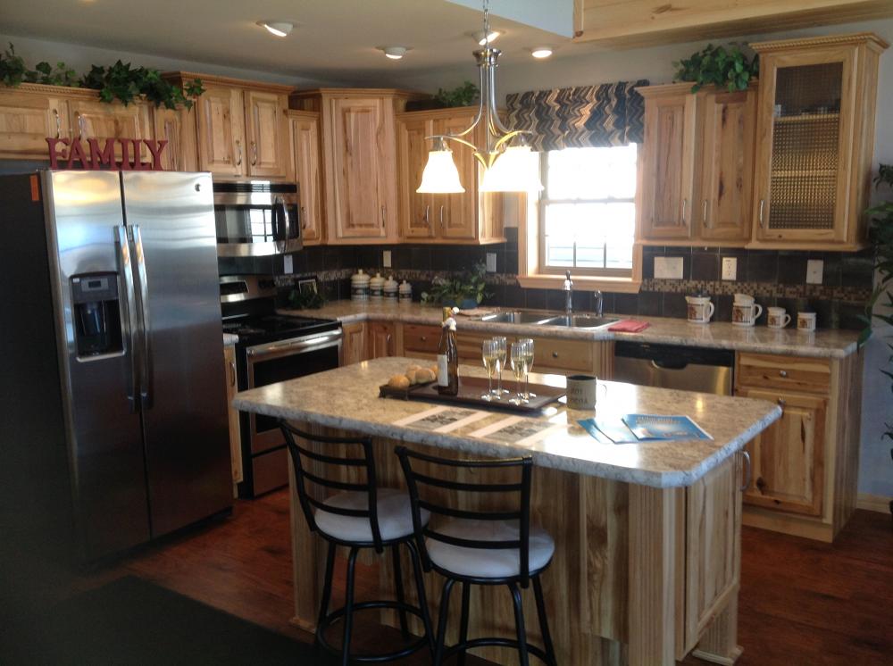 Kitchen island makes a great gathering spot.