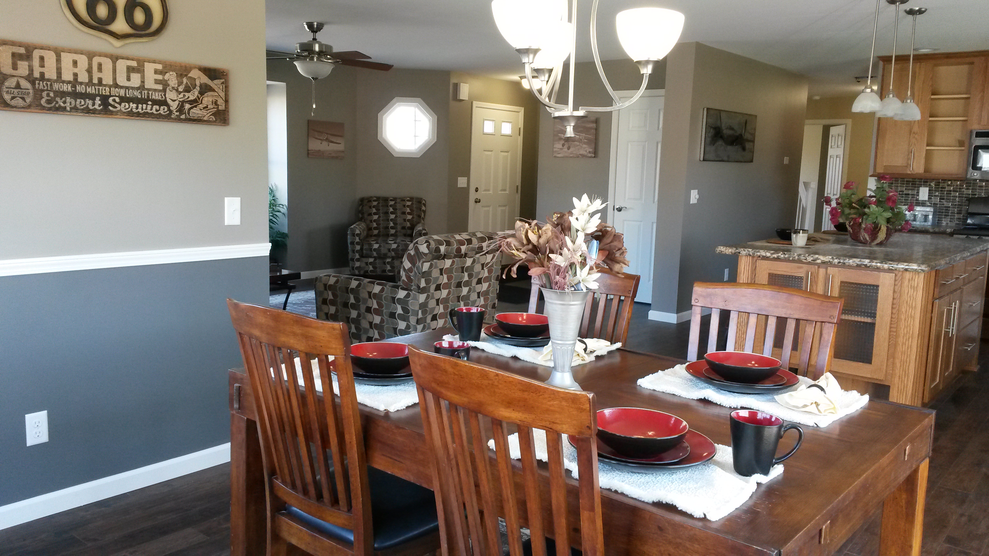 Dining are, Kitchen and Living Room